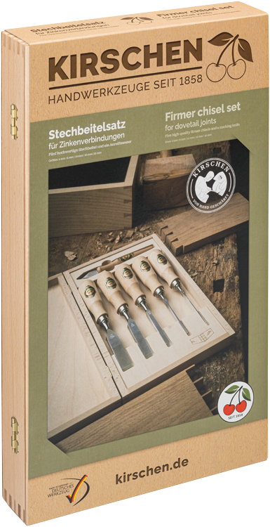 Stechbeitelsatz für Zinkenverbindungen | 6-teiligmit Rotbuchenheft thumbnail 4