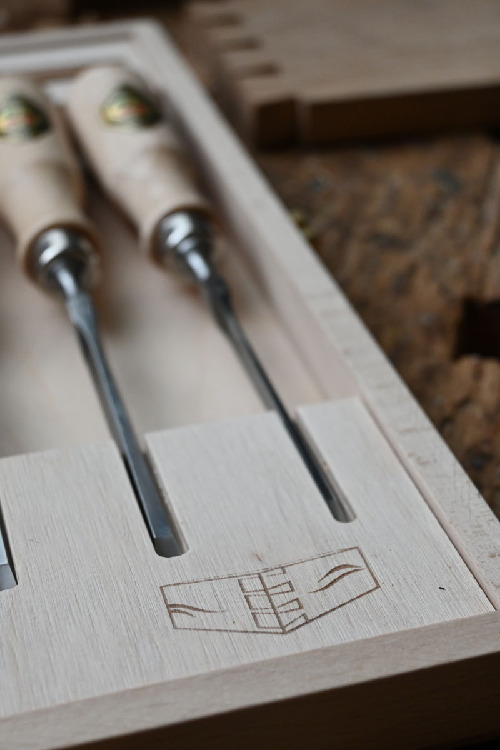 Stechbeitelsatz für Zinkenverbindungen | 6-teiligmit Rotbuchenheft thumbnail 5