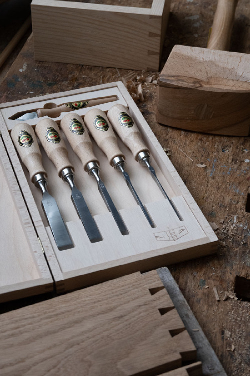 Stechbeitelsatz für Zinkenverbindungen | 6-teiligmit Rotbuchenheft thumbnail 7