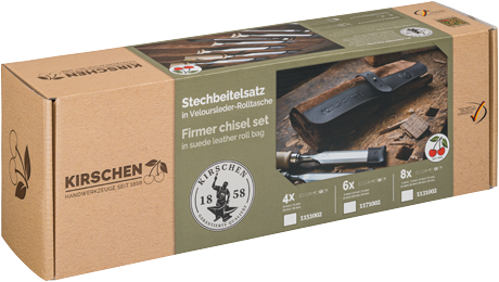 Stechbeitelsatz in Ledertasche | 8-teiligmit Weißbuchenheft thumbnail 2