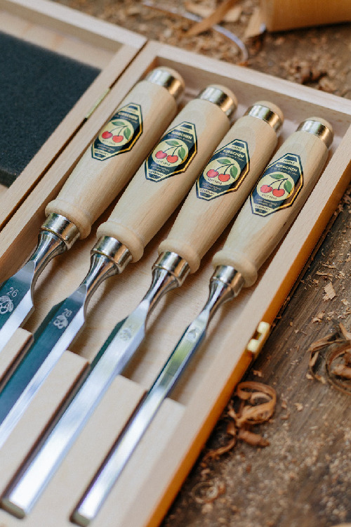 Stechbeitelsatz im Holzkasten | 4-teiligmit Weißbuchenheft thumbnail 7