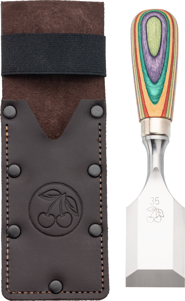 W.I.N.A.C. Kurzbeitel in Lederholster | 35 mmmit Skateboardheft