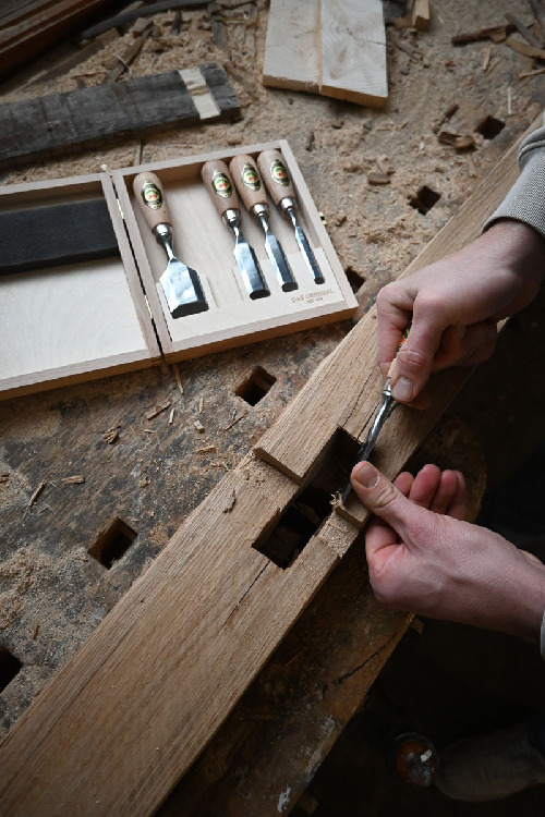 Kurzbeitelsatz im Holzkasten | 5-teiligmit Rotbuchenheft thumbnail 8