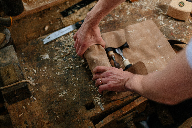 Stechbeitelsatz in Ledertasche, 6-tlg.mit Weißbuchenheft, 6-10-12-16-20-26 mm thumbnail 3