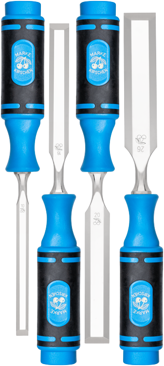 Stechbeitelsatz im Karton | 4-teiligmit 2K-Heft