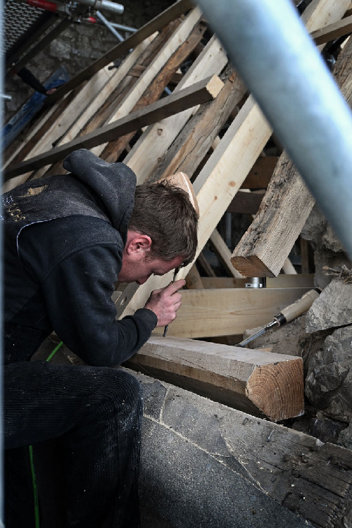 Zimmermannsbeitel mit schwerem WeißbuchenheftNERO thumbnail 3