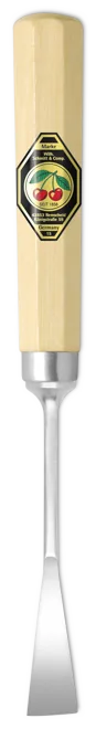 Đục điêu khắc mũi cong số 9 Kirschen 31300-, góc mài 20°, độ cứng 61 HRC, cán gỗ sồi trắng thumbnail 2
