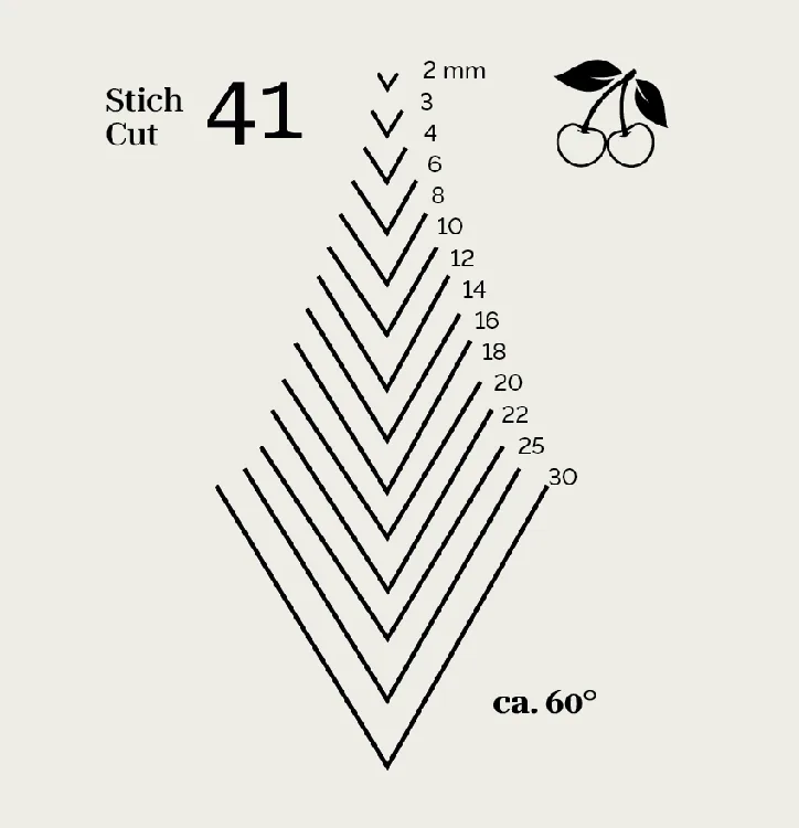 Đục điêu khắc lưỡi hình chữ V Kirschen 31410-, độ cong số 41 với tay cầm gỗ sồ trắng thumbnail 3