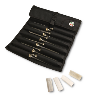 Bildhauerbeitelsatz in Polyestertasche18-teilig | Achtkantform