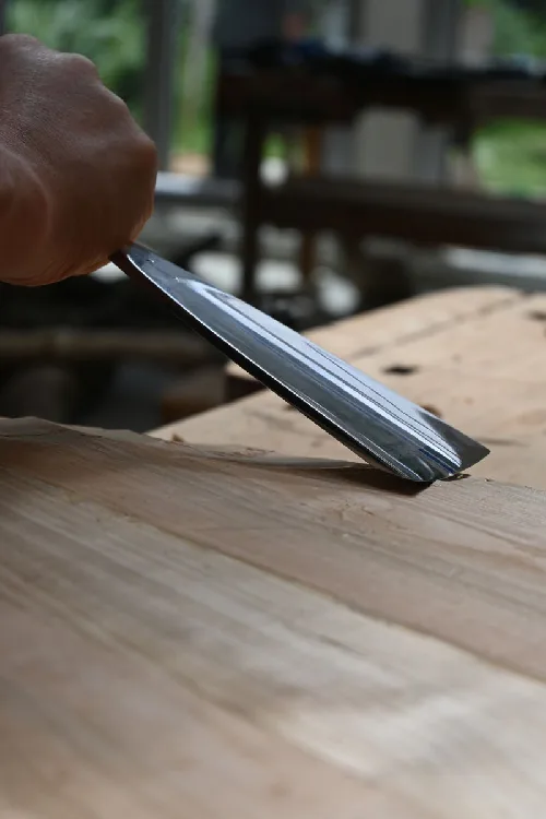 Đục chạm khắc lưỡi dẹp cong nhẹ Kirschen 31930-, kiểu số 3, cán gỗ sồi trắng thumbnail 3