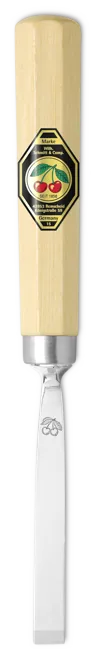 Đục khắc rãnh lưỡi thẳng 10mm Kirschen 3201010, mép cắt vuông, tay cầm gỗ dẻ trắng thumbnail 2