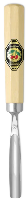 Đục chạm khắc lưỡi cong số 8 Kirschen 3217010, tay cầm gỗ sồi trắng hình bát giác thumbnail 2