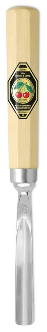 Đục chữ V hình bát giác 10mm Kirschen 3240010, lưỡi cong, tay cầm gỗ sồi trắng thumbnail 2