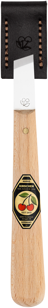 Kerbschnitzmesser mit Leder-Schneidenschutzgerade, schräge Schneide thumbnail 2