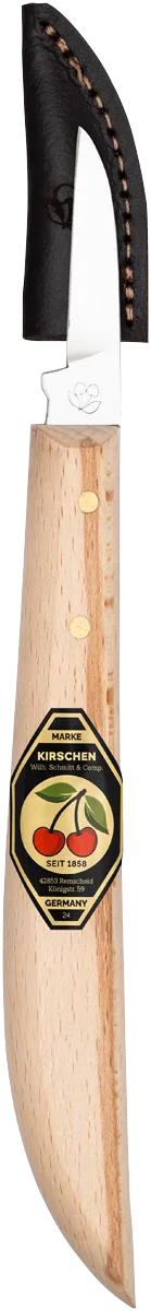 Kirschen chip carving knife 3358100, 185mm, curved and straight blade, with leather blade guard thumbnail 2