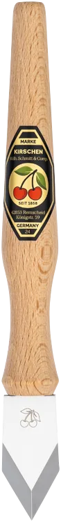 Kirschen marking knife 3359000, 34mm triangular blade with red beech wood handle thumbnail 2