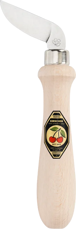 Kirschen carving knife 3360000, curved blade, birch wood handle thumbnail 2