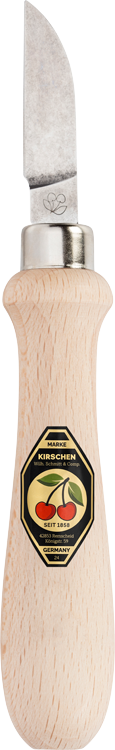Kerbschnitzmesser | Runder Rücken | gerade Schneidemit Weißbuchenheft thumbnail 2