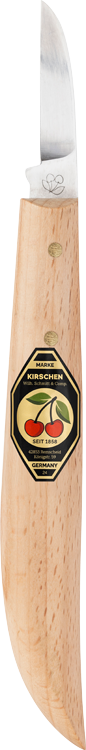 Kerbschnitzmesser | Runder Rücken | gerade Schneidemit Weißbuchenheft thumbnail 2