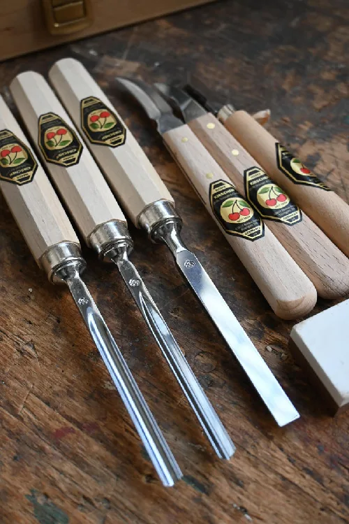Wood carving chisel and knife set Kirschen 3437000 thumbnail 4