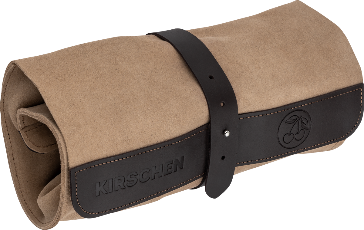 Veloursleder-Rolltasche | leerfür Stechbeitel und Bildhauer | 12 Fächer