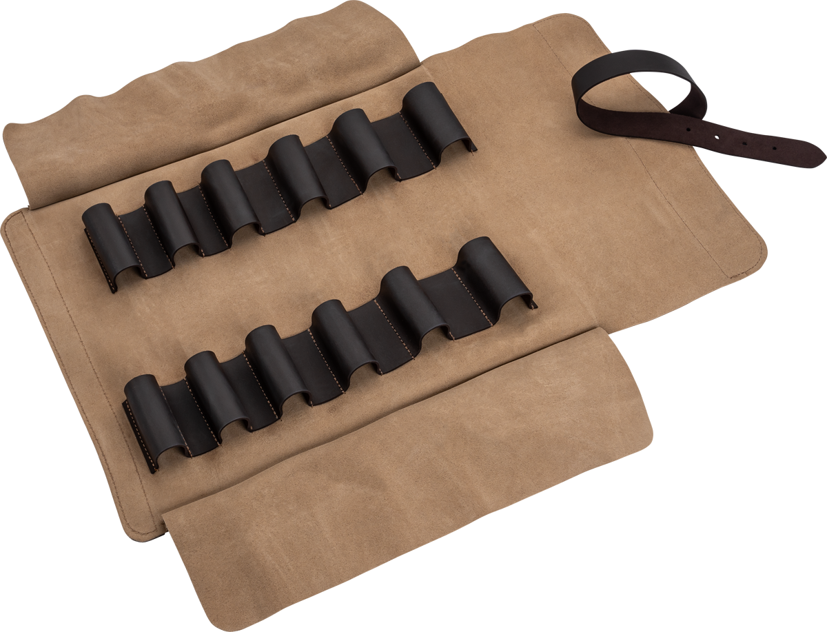 Veloursleder-Rolltasche | leerfür Stechbeitel und Bildhauer | 12 Fächer thumbnail 2