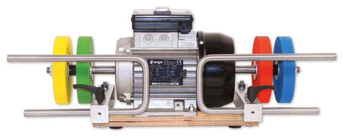 Schleif- Schärfaggregat mit 4 Scheiben