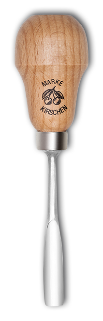 Kerbschnitzbeitel mit RotbuchenheftStich 6 | gekröpft | flache Höhlung | Birnenform thumbnail 2