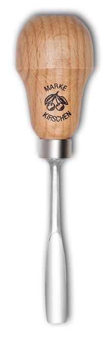 Kerbschnitzbeitel mit RotbuchenheftStich 8 | gekröpft | mittlere Höhlung | Birnenform thumbnail 2