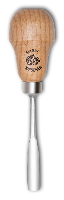 Kerbschnitzbeitel mit RotbuchenheftStich 10 | gekröpft | tiefe Höhlung | Birnenform thumbnail 2