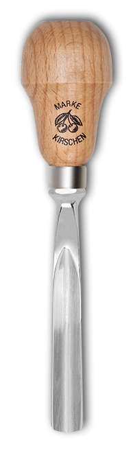 Kerbschnitzbeitel mit RotbuchenheftStich 39 | gebogen | V-förmige Schneide | Birnenform thumbnail 2