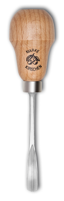 Kerbschnitzbeitel mit RotbuchenheftStich 39 | gekröpft | V-förmige Schneide | Birnenform thumbnail 2