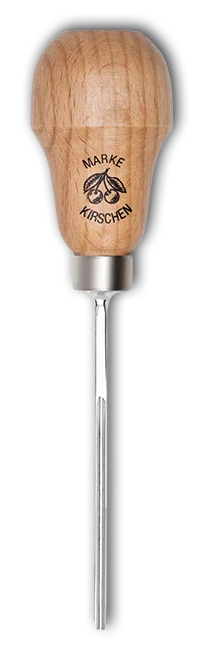 Kirschen carving chisel 5647010, 10mm straight blade, deep round sweep, pear-shaped handle thumbnail 2