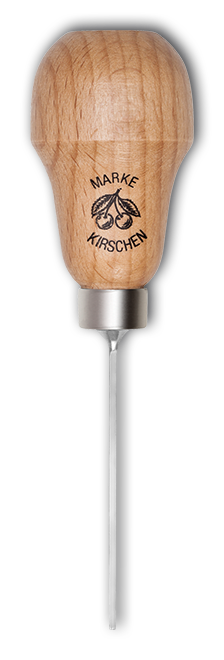 Zierschnitzeisen mit Rotbuchenheft | 1,5 mmStich 1 | gerade | Birnenform