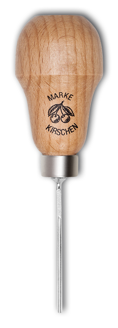 Zierschnitzeisen mit Rotbuchenheft | 1 mmStich 6 | gerade | Birnenform