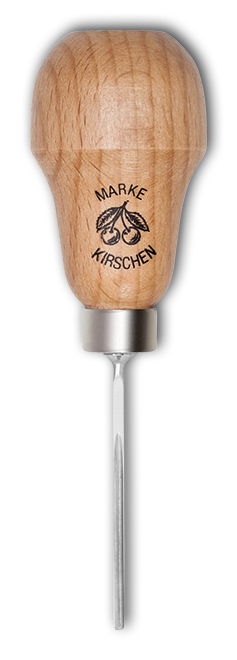 Zierschnitzeisen mit Rotbuchenheft | 1,5 mmStich 39 | gerade | Birnenform