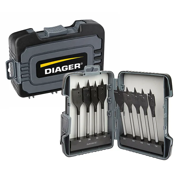 Bộ mũi khoan gỗ mũi dẹt, size Ø14-30mm chuôi gài nhanh