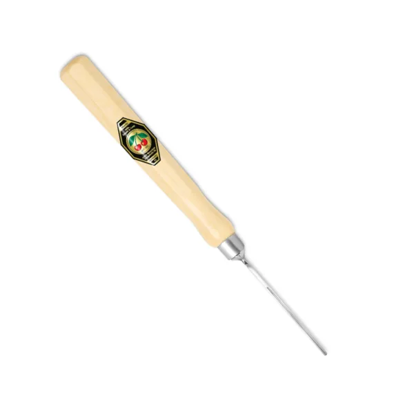 Kirschen decorative carving tool with hornbeam handle, 0,5 mm, sweep 11, bent, octagonal handle thumbnail 2