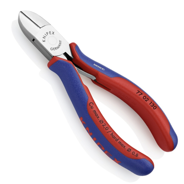 Kìm cắt cạnh chân linh kiện carbide KNIPEX 77 02 130, dài 130mm