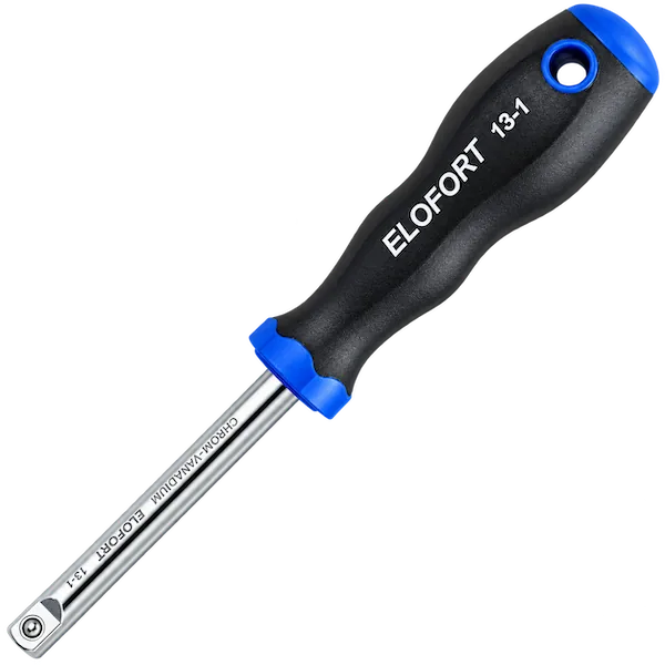 Tay vặn đầu vuông 1/4 inch, dài 150mm. ELOFORT 13-1, cán chống lăn lật
