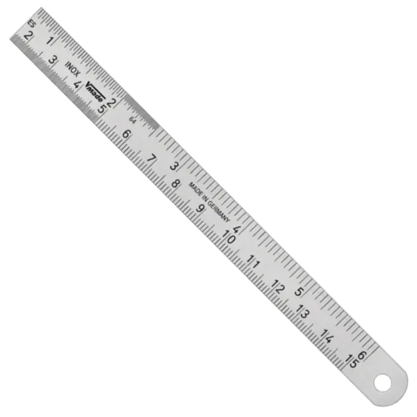 Thước lá inox Vogel Germany 1010030 type C, vạch inch và mm