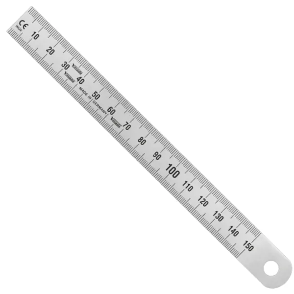 Thước lá inox Vogel Germany 1010010 type A, vạch mm hai cạnh