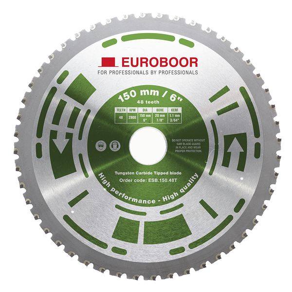 Saw blade, TCT, D 150 mm / 6 inch, T 48. Euroboor ESB.150.48T - 48, 7/8