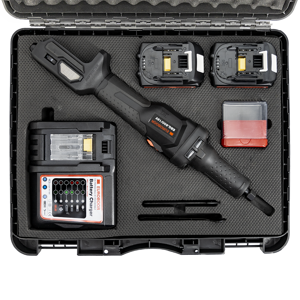 Bộ máy mài die chạy pin 18V, 26000 RPM. Euroboor EBG.600/18V Set (5Ah) - 1/4, 6 thumbnail 5