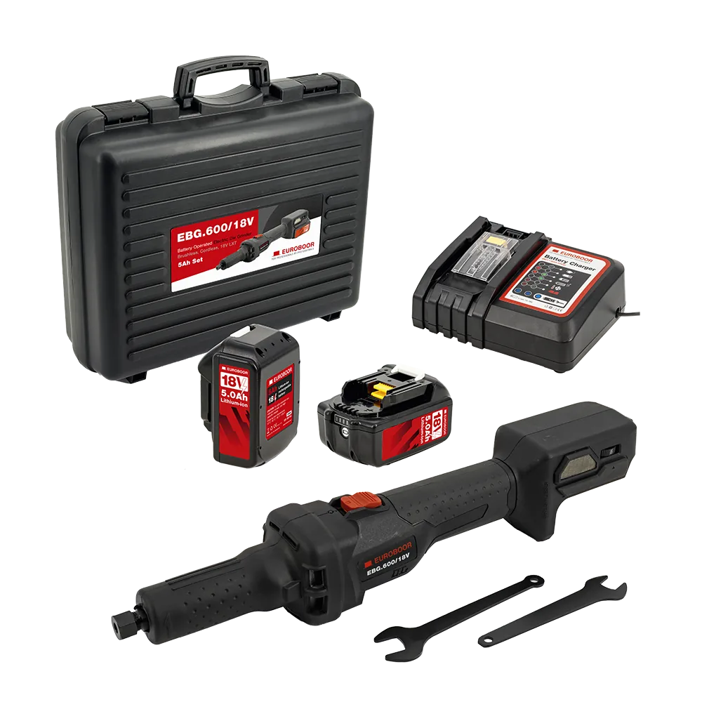 Bộ máy mài die chạy pin 18V, 26000 RPM. Euroboor EBG.600/18V Set (5Ah) - 1/4, 6 thumbnail 6