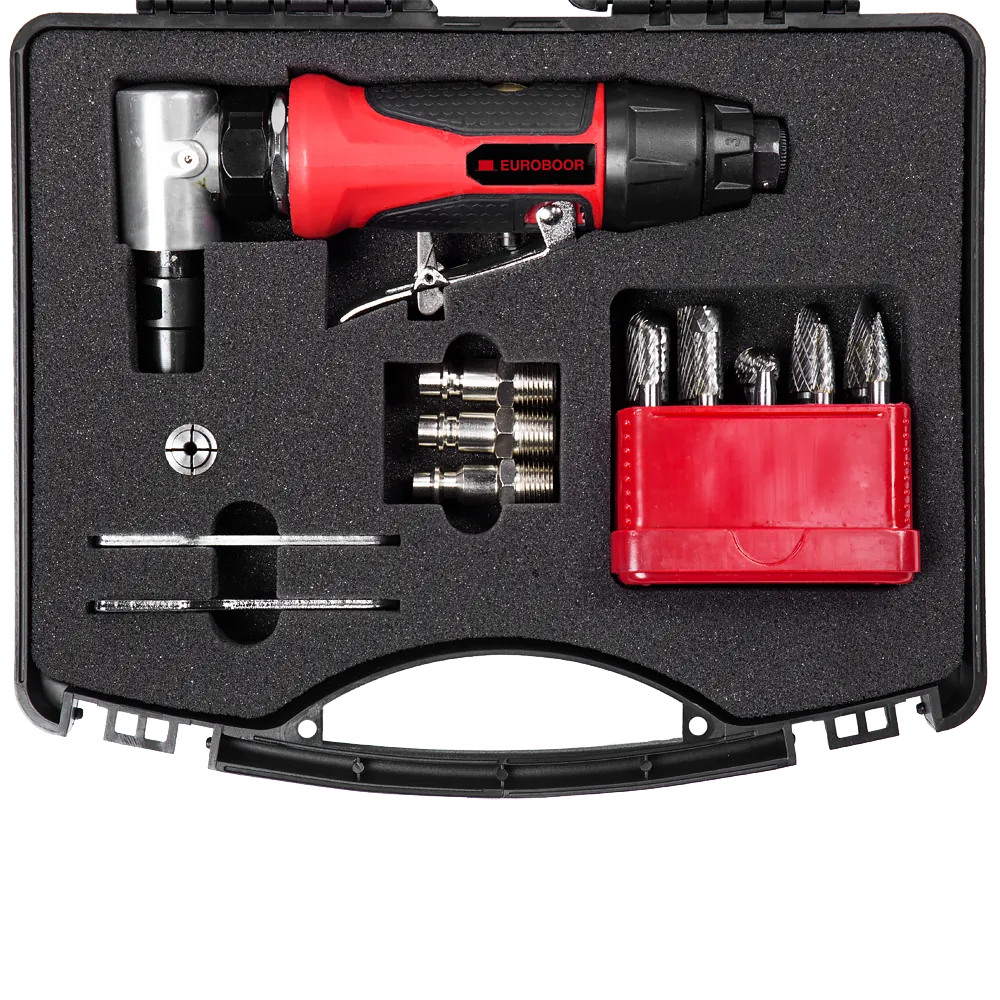 Bộ máy mài khí nén đầu vuông Euroboor ADG.2A-SET - 1/4, tốc độ không tải 20000 RPM thumbnail 2