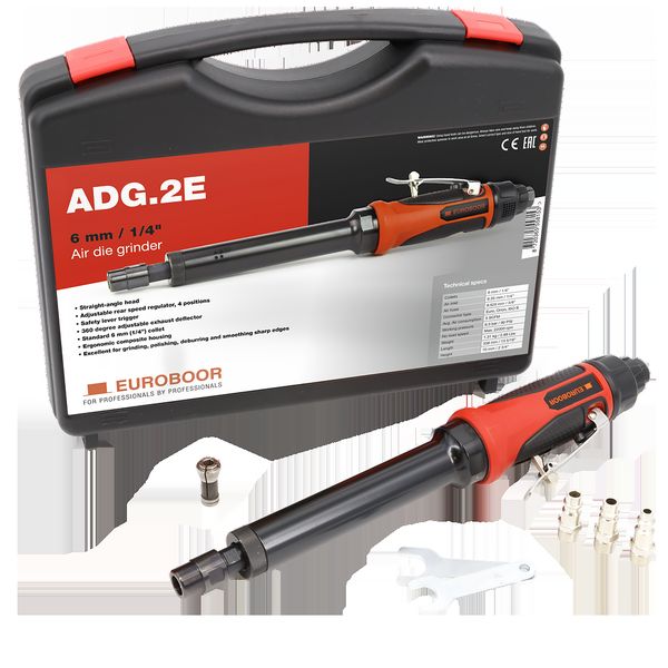 Máy mài khí nén, 22000 RPM. Euroboor ADG.2E-CASE - 1/4, 6