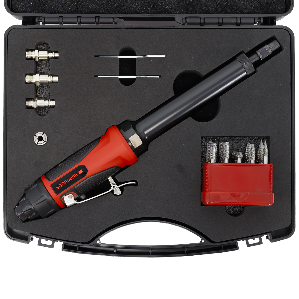 Máy mài khí nén, 22000 RPM. Euroboor ADG.2E-SET, đầu dài thumbnail 2