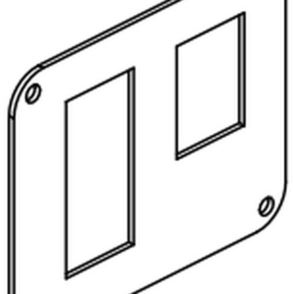 Panel plate front side for ECO.30. Euroboor PP.30/1 - 55, mm (metric)