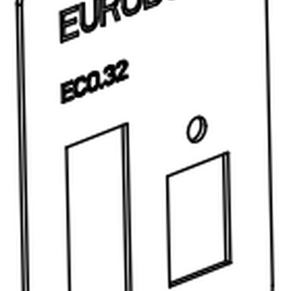 Panel plate front side for ECO.32. Euroboor PP.32EU/4 - 55, yellow